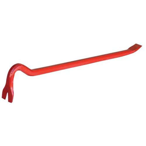 Páčidlo/vytahovák Facom 710 x 23 mm Kovaná tyč.<br />1 dláto a 1 vytahovák šroubů.<br />Červeně lakovaný a leštěný povrch.
