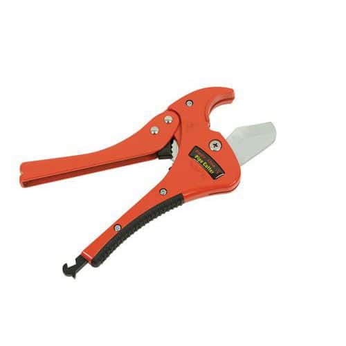 Řezač PVC trubek Mob Nůžky na PVC trubky 3-42 mm.<br />Nůžky na PVC trubky s ráčnou pro rychlé a přesné řezání bez námahy.<br />Pro otevření oddělte rukojeti.