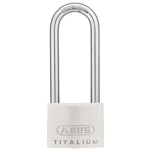 Visací zámek Titanium série 64 64TI/50HB80. Visací zámky s dlouhým třmenem speciálně navržené pro venkovní použití