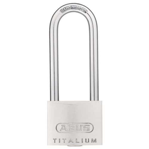 Visací zámek Titanium série 64 64TI/40HB63. Visací zámky s dlouhým třmenem speciálně navržené pro venkovní použití