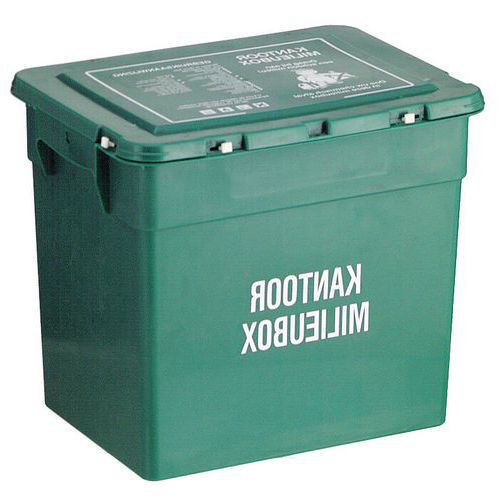 Box na třídění 30 l zelený Plastová nádoba na třídění odpadu s víkem.