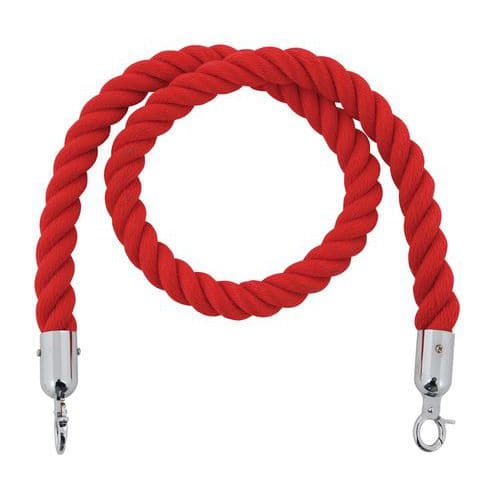 Konopná šňůra průměr 3 cm červená/chromovaná 1