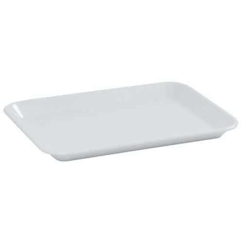 Podnos HIPS 20 cm HIPS bílý Off-white obdélníkový zásobník z HIPS plastu (vysoce odolný polystyren).