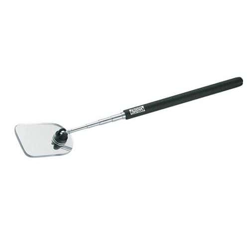 Zrcátko s teleskopickou tyčí Sam Teleskopické od 210 do 700 mm.<br />Otočné zrcátko o 180°.<br />Hmotnost 45 g.