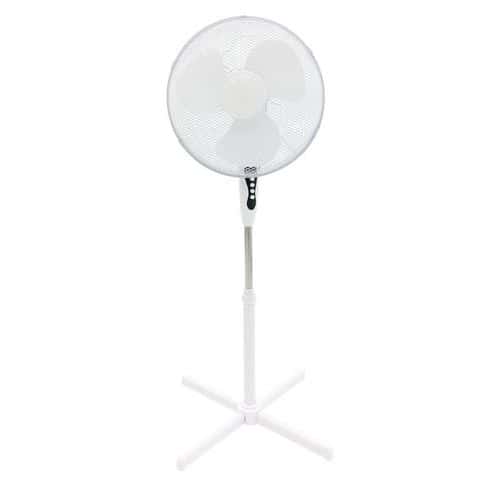 Stojanový otočný ventilátor 40 cm Otočný ventilátor se třemi rychlostními stupni a ochranou proti přehřátí.<br />Nastavení výšky v rozmezí 105 – 123 cm.<br />Otáčení kolem vlastní osy v úhlu 90° a nastavení sklonu.<br />Délka přívodního kabelu je 1