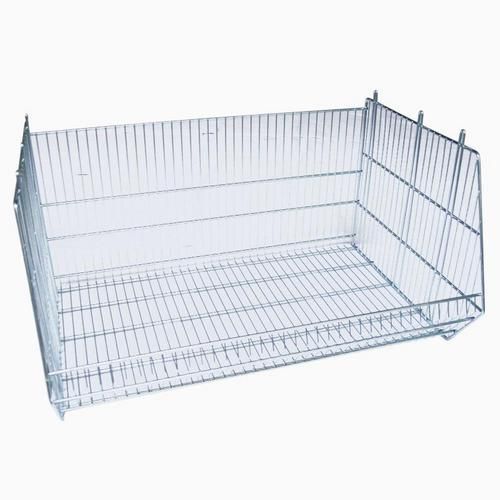 Drátěný box 50 x 96 x 60 cm Stohovatelný drátěný koš vhodný pro skladovací účely. Polootevřená přední strana umožňuje snadný přístup i ke stohovaným košům a rychlé plnění či odebírání obsahu. Stohovatelnost bez potřeby spojovacího materiálu. Možnost dokoupení dělící mřížky a držáku na etiketu.<br />materiál: svařovaný pozinkovaný drát<br />rozměry v x š x h: 50 x 96 x 60 cm<br />nosnost: 70 kg<br />barva: stříbrná<br />možnost dokoupení dělící mřížky a držáku na etiketu