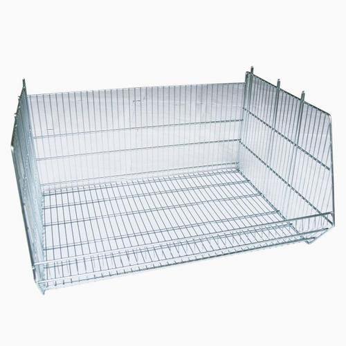 Drátěný box 50 x 96 x 70 cm Stohovatelný drátěný koš vhodný pro skladovací účely. Polootevřená přední strana umožňuje snadný přístup i ke stohovaným košům a rychlé plnění či odebírání obsahu. Stohovatelnost bez potřeby spojovacího materiálu. Možnost dokoupení dělící mřížky a držáku na etiketu.<br />materiál: svařovaný pozinkovaný drát<br />rozměry v x š x h: 50 x 96 x 70 cm<br />nosnost: 70 kg<br />barva: stříbrná<br />možnost dokoupení dělící mřížky a držáku na etiketu