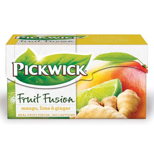 Čaj Pickwick mango se zázvorem a limetkou ovocný čaj<br />samostatně balené čajové sáčky<br />balení 20 x 2 g