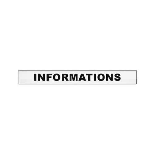 Informační nápis pro vitríny Daisy Informační nápis pro vitríny ve formě samolepky.<br />Černé písmo na bílém podkladu