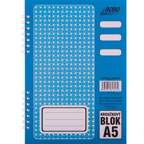 Blok A5 s kovovou boční spirálou