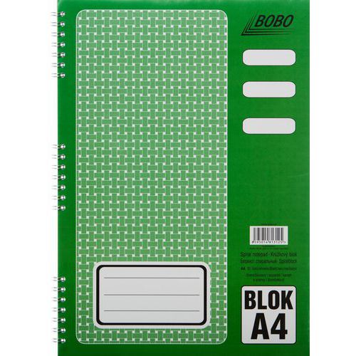 Blok A4 s kovovou boční spirálou