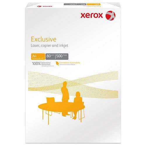 Xerox Exclusive A4 - 1440 dpi Karton = 5 x 500 listů<br />kvalitní papír vhodný pro inkoustový tisk<br />hmotnost 80 g/m2<br />formát A4<br />prodej po kartonech