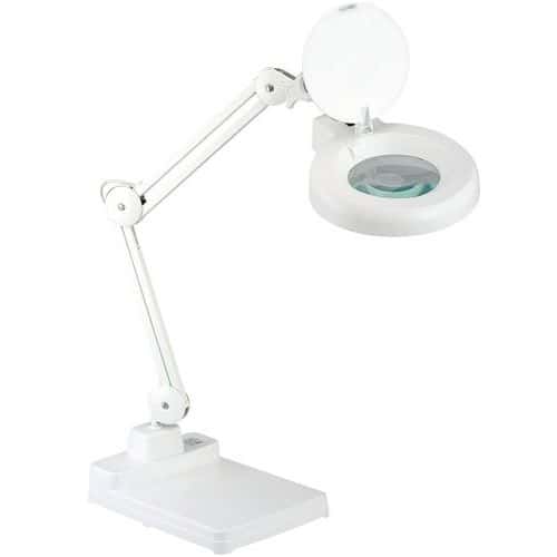 Laboratorní lampa Manutan Expert Heron s kruhovou lupou