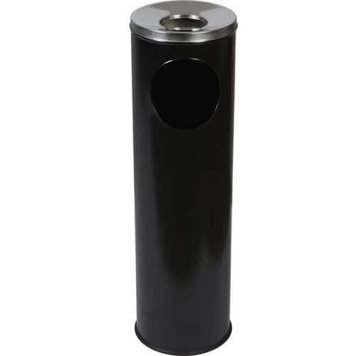 Kovový odpadkový koš Pillar s popelníkem
