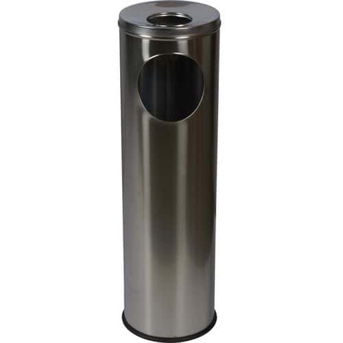 Kovový odpadkový koš Pillar s popelníkem