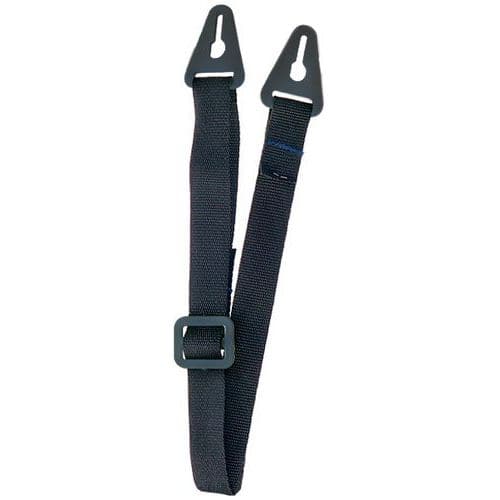 Textilní podbradní pásek pro přilbu Stavbař Podbradní pásek z textilu pro připnutí k ochranné přílbě.<br />délka: 20 - 30 cm<br />materiál: polyester<br />certifikace: EN 397