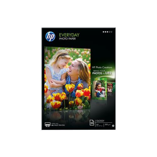 HP Everyday Photo Paper Balení = 25 listů<br />jednostranný fotografický papír<br />zvýšená odolnost vůči vodě<br />ideální pro příležitostný tisk fotografií