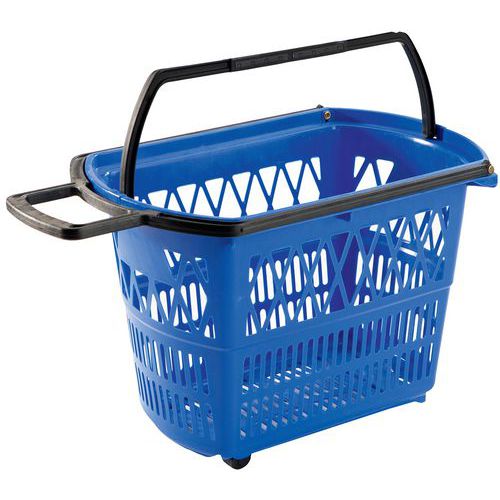 Plastový nákupní košík s kolečky