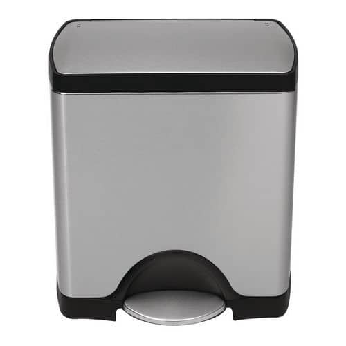 Nerezový obdélníkový koš s nožním pedálem 50 l Pedálový koš v obdélníkovém provedení. <br />Vybaveno jedním nebo dvěma plastovými vnitřními koši.