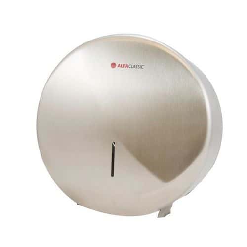 Zásobník na toaletní papír v rolích Alfa Classic Zásobník WC papíru do průměru role 260 mm.<br />V elegantním a čistém provedení matného nerezu.<br />Vybavený ozubenou hranou pro jednoduché odtržení papíru.
