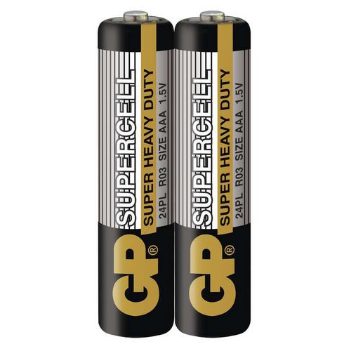 Zinkouhlíková baterie GP Supercell R03 (AAA) fólie Zinkouhlíkové baterie