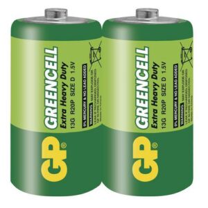 Zinkochloridová baterie GP Greencell R20 (D) fólie Zinkochloridové baterie