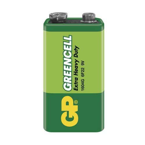 Zinkochloridová baterie GP Greencell 9V fólie Zinkochloridové baterie