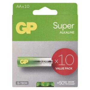 Alkalická baterie GP Super LR6 (AA) blistr Základní řada alkalických baterií vyniká dobou provozu v energeticky nenáročných zařízeních. <br />Výkonnost těchto baterií nejlépe vynikne při použití v přístrojích s malým dlouhodobým odběrem proudu jako např.: <br />dálkové ovladače