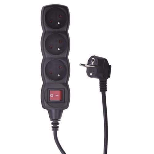Prodlužovací kabel s vypínačem 3 zásuvky 3m