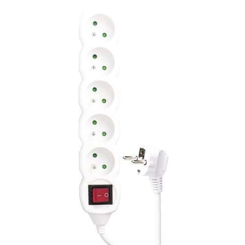 Prodlužovací kabel s vypínačem 5 zásuvek 3m 3x 1