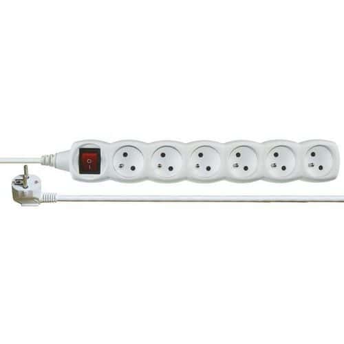 Prodlužovací kabel s vypínačem 6 zásuvek 2m
