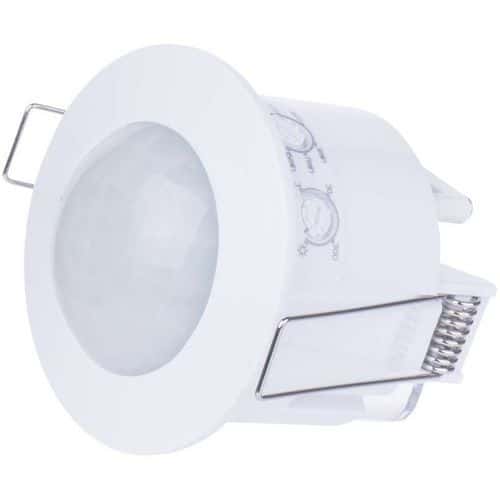 PIR senzor (pohybové čidlo) IP20 B 1200W bílý detekční úhel: 360°<br />max. zátěž kapacitní: 200 W<br />detekční dosah: 6 m<br />typ senzoru: PIR<br />citlivost: <lt/>3 Lux<br />max. záťěž odporová: 1200 W<br />napájení: 230 V~/50 Hz<br />prodejní obal: 1 ks