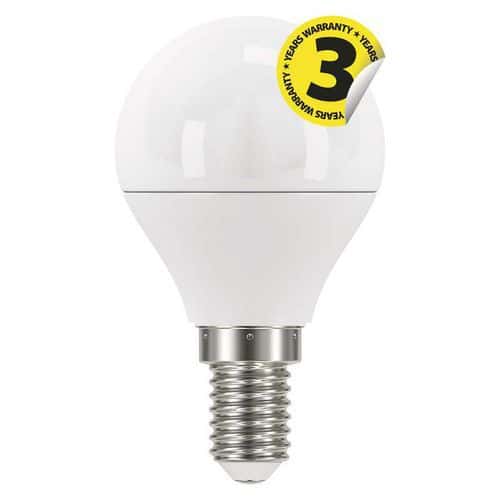 LED žárovka Classic Mini Globe 6W E14 teplá bílá příkon: 6 W<br />tvar: Globe Mini<br />záruční doba: 3 roky<br />rozměr: 45 × 78 mm<br />počet spínacích cyklů: 25 000<br />napětí: 230 V~/50 Hz<br />startovací doba: 0