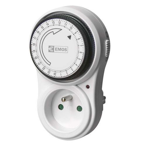 Časovač - mechanická spínací zásuvka TF-16 Tato mechanická spínací zásuvka
