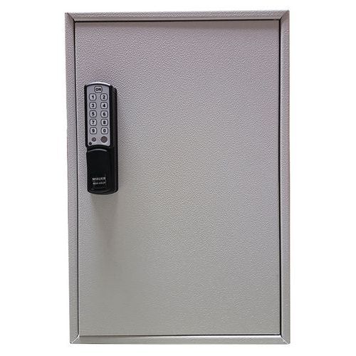 Skříňka na klíče s elektronickým zámkem Kovová klíčová schránka s elektronickým zámkem.<br />materiál: kov<br />způsob uchycení: upevnění na stěnu<br />zámek: elektronický<br />počet háčků: 60<br />barva: béžová<br />rozměry: 45 x 30 x 8