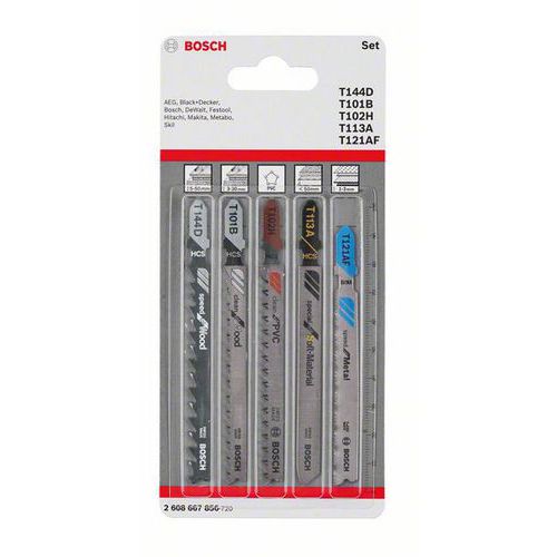 Bosch - 5dílná sada pilových plátků do kmitací pily Allrounder