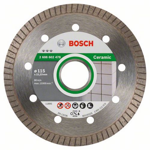 Bosch - Diamantový řezný kotouč Best for Ceramic Extra-Clean Turbo 115 x 22