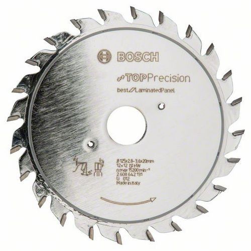 Bosch - Předřezový kotouč Top Precision Laminated Panel 125 x 20 x 2
