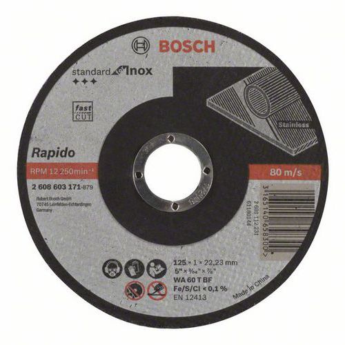 Bosch - Řezný kotouč rovný Standard for Inox - Rapido WA 60 T BF