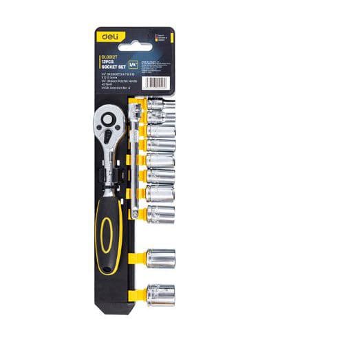 Sada gola 1/4'' Deli EDL0012T