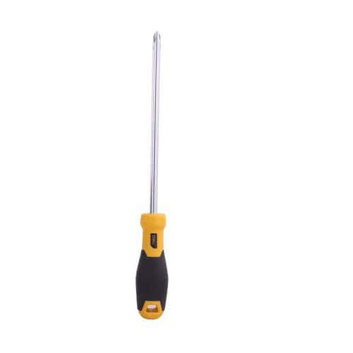 Šroubovák křížový magnetický PH3x200mm  DELI EDL638200 Křížový šroubovák PH3 x 200 mm vyrobený z oceli.<br />Silný magnet na dříku pro snadnější práci.<br />Pogumovaná protiskluzová rukojeť s okem pro zavěšení.
