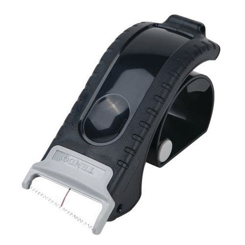 Odvíječ lepící pásky Tendo® s nastavitelnou rukojetí Odvíječ s vynikající kvalitou řezu a úhlovým ostřím 10°.<br />Ergonomická nastavitelná rukojeť pro praváky i leváky.<br />Šroub s okem pro snadné řezání