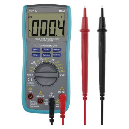 Multimetr Emos MD-430 Pokročilý multimetr pro profesionální použití při údržbě el. zařízení nebo budování nových elektrických rozvodů.<br />Velký rozsah měřeného AC/DC proudu i napětí