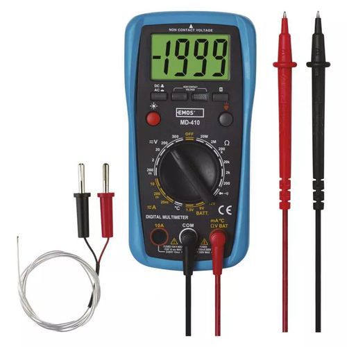 Multimetr Emos MD-410 Univerzální multimetr na pomyslné hranici mezi hobby a profesionální technikou.<br />Testování baterií a diod