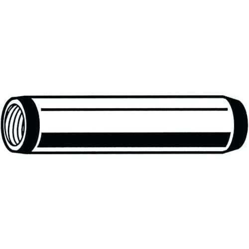 Válcový kolík kalený s vnitřním závitem DIN 7979 D Ocel 60 ± 2HRc Bez PU 20X120MM Splňuje DIN 7979 D