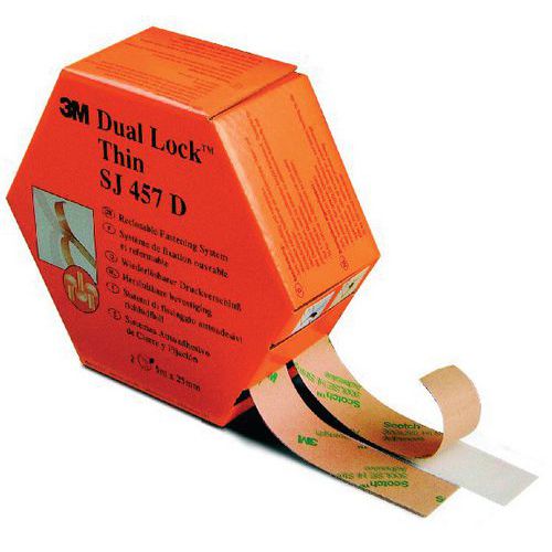 Páska Dual Lock™ SJ457D Dual Lock™: samolepicí systém uzavíratelných uzávěrů<br />Přilne i k povrchům z PE a PP.