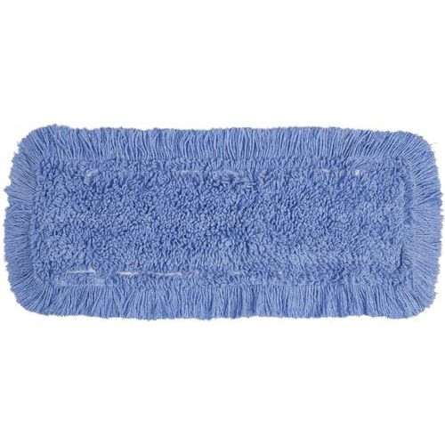 Antibakteriální mop Step–Mop 51 cm modrý Ploché třásně ze směsi bavlny a syntetických vláken s vlnitým povrchem a přidržovací lištou navrženou tak