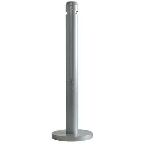 Popelník Smokers Pole stříbrný Hliníková tyč na popelník na zatíženém podstavci s deskou na hasicí přístroj na cigarety<br />Průměr sloupku 10
