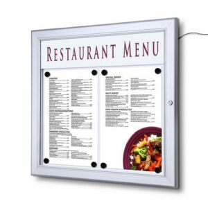 Osvětlená magnetická vitrína Menu