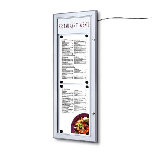 Osvětlená magnetická vitrína Menu